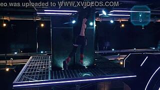 tifa's topless tease on monkey bars