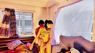 Uttaran20 Threesome: Desi Couple Fucks Petite Indian Girl Romantically