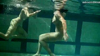 bouncing tits underwater lesbians katka barbara tight pussy pool 🍒🌊