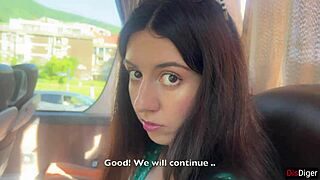 crazy guy whips out cock on bus girl sucks him to cum pov