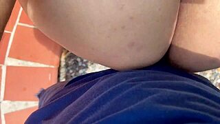big ass babe caught peeing gets stranger cock in pussy