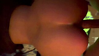 petite ebony bends over bubble butt for rough doggystyle pounding