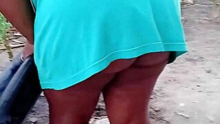 Caught Evangelical Neighbor Watering Plants No Panties BBW Anal Creampie