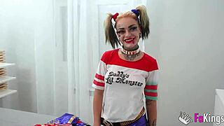 lady medusa as nasty harley quinn hunts big cock outdoors rough