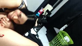 Beautiful estefani ambushes me for deepthroat pounding while parents away