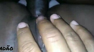 i watch as the black girl's greedy little ass craves every inch in homemade anal play