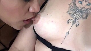 Deepthroat with giant toys in ass and pussy alongside friend