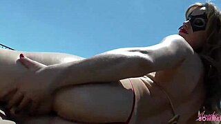 angela sommers tribs horny bigtits blonde babe outdoors in shaved pussy scissoring cosplay action