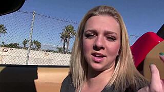 Teen shuts him up throat fucking his cock instead of lecture