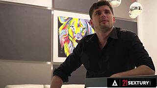 nicole love sneaks buttplug into work for anal pounding