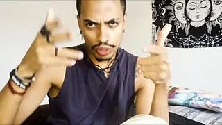 pawg brazilian amberzinha falls bed interracial cowgirl doggy moaning submissive!