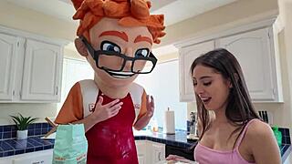 petite brunette eva generosi deepthroats monster cock and swallows cum