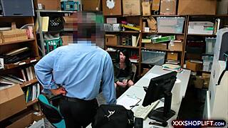 Raw teen shoplifter bends for blowjob doggystyle after caught