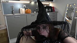 Sexual witch casts spell with deepthroat cumshot facial potion