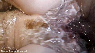 colombian cutie fingers pretty pussy before steamy shower fuck