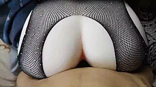i slowly plunge hard cock into oiled big ass doggystyle with moans