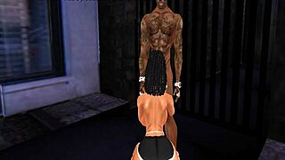 svxx jogger gags on bbc deepthroat with big tits bouncing wildly