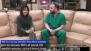 doctor pounds brooklyn rossi's shaved pussy 4x blasts cum pov hospital gloves!