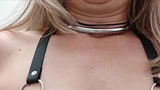 sexy housewife slave chained public toilet training orgasms