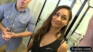 Strangers flash boobies after sweet convincing