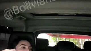Mimi's bare ass flashes in car ride to motel for wild pussy pounding session