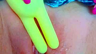 doesn't this shaved pink latina college pussy look perfect for her toy??