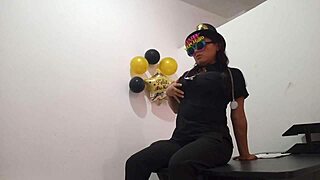 office slut plugs ass bored at work craving hardcore homemade anal fun
