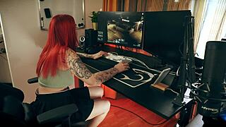 Babe, keep gaming while I lick your pussy then fuck you deep! Gamer girlfriend moans.