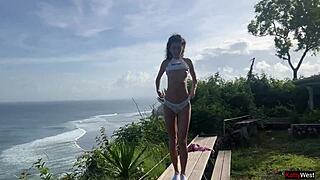 Caught Katty West publicly fucked hard lesson outdoors