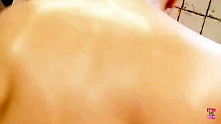 only my big monster cocks make this horny blonde deepthroat and cum hard in stockings