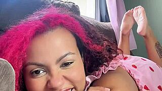 Chubby girl's wild natural farts, silly faces, eye rolls and laughs!