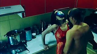 whoa this beautiful wife gets rough kitchen fuck 😈 all positions 🔥