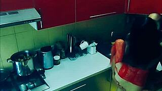 whoa this beautiful wife gets rough kitchen fuck 😈 all positions 🔥