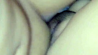 asian couple's homemade missionary ends with hot cumshot on her smooth armpit