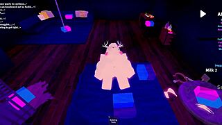 Fucking This Tiny 18+ Slutty Bitch Bent Over In My Freaky Roblox Room Hard