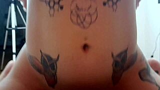 tattooed hottie takes two big cocks deepthroat interracial pounding 😍🍆🍑