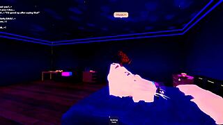 Fucking This Tiny 18+ Slutty Bitch Bent Over In My Freaky Roblox Room Hard