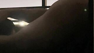 brunette babe licks balls deepthroats on hotel balcony?