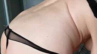 Sexy black dress heels huge tits pussy fingering closeup 🔥👠