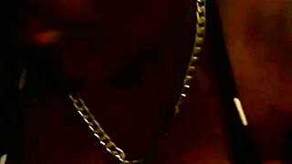 My ebony girl grinds tits on cock hard