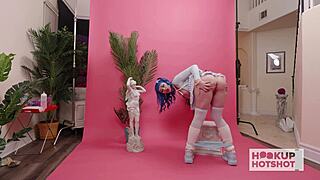 bts with jewelz blue taking bryan gozzlings hardcore pounding she just cant get enough of that rough dirty sex