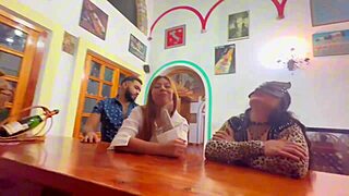 Hey ladies, wanna get seduced and creampied together in this bar by one horny guy?