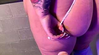 Slutty BBW mom blows and bangs street college studs