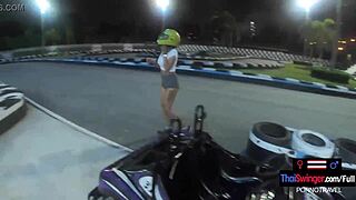 why'd this big ass asian gf film homemade sex right after go karting?