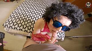 I Seduced Him Until He Covered My Hairy Pussy Lips In Cum