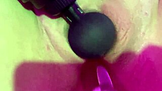 Pixie pounds sex machine to wild orgasm