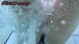 flashing my pussy to student at public pool he fingers me to orgasm!! risky with crowds around misscreamy