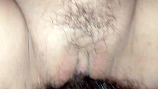 Mature hairy pussy milf cums hard during oily massage