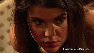 imagine this lesbian slave bent over undressed moaning from her huge strap-on pounding
