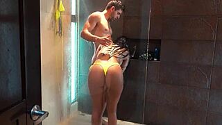 super sexy venezuelan model's jacuzzi fuck turns into steamy shower pounding